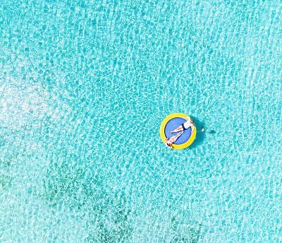 Aerial view of water